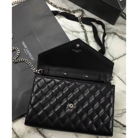 Replica Saint Lauren Monogram Chain Wallet Black Fake Saint Lauren Monogram Chain Wallet Black Replica
