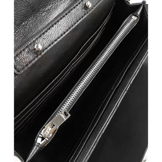 Replica Saint Lauren Monogram Chain Wallet Black Fake Saint Lauren Monogram Chain Wallet Black Replica