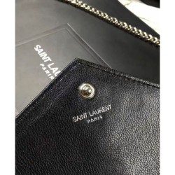 Replica Saint Lauren Monogram Chain Wallet Black Fake Saint Lauren Monogram Chain Wallet Black Replica