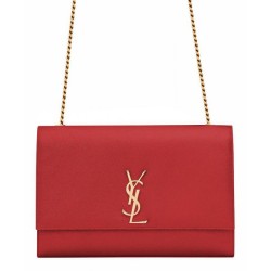Fake YSL Classic Large KATE Monogram Saint Lauren Satchel Red Replica