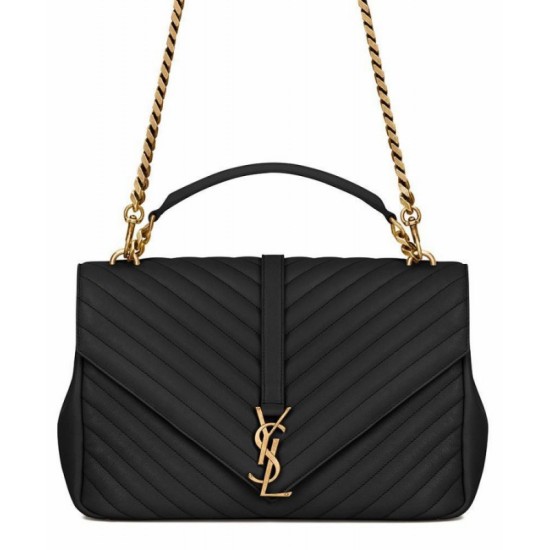 Replica YSL Classic Large Monogram Saint Lauren College Bag Black Replica YSL Classic Large Monogram Saint Lauren College Bag Black