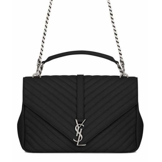 Fake YSL Classic Large Monogram Saint Lauren College Bag Black Replica Replica YSL Classic Large Monogram Saint Lauren College Bag Black