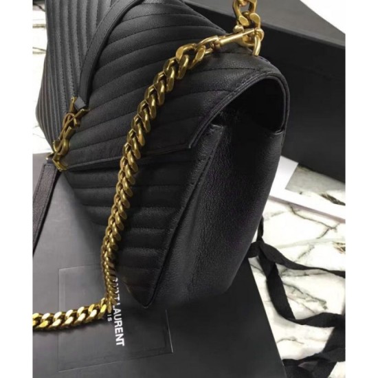Replica YSL Classic Large Monogram Saint Lauren College Bag Black Replica YSL Classic Large Monogram Saint Lauren College Bag Black