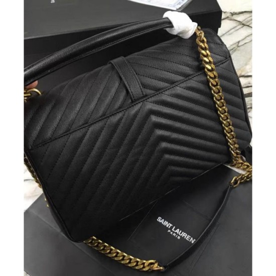 Replica YSL Classic Large Monogram Saint Lauren College Bag Black Replica YSL Classic Large Monogram Saint Lauren College Bag Black