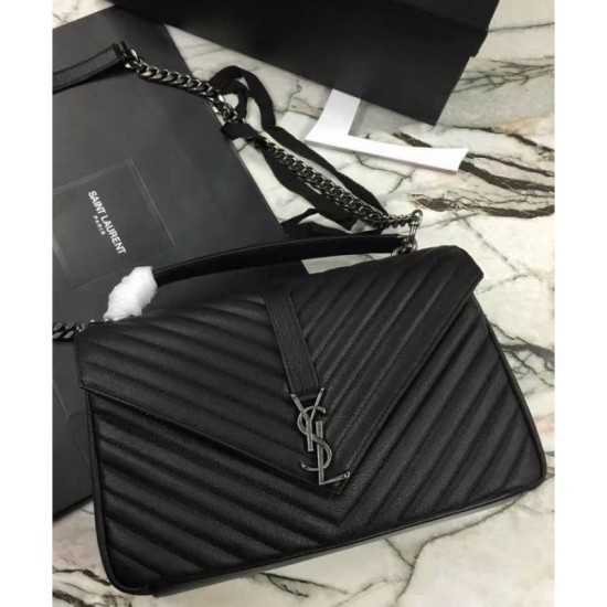 Fake YSL Classic Large Monogram Saint Lauren College Bag Black Replica Replica YSL Classic Large Monogram Saint Lauren College Bag Black