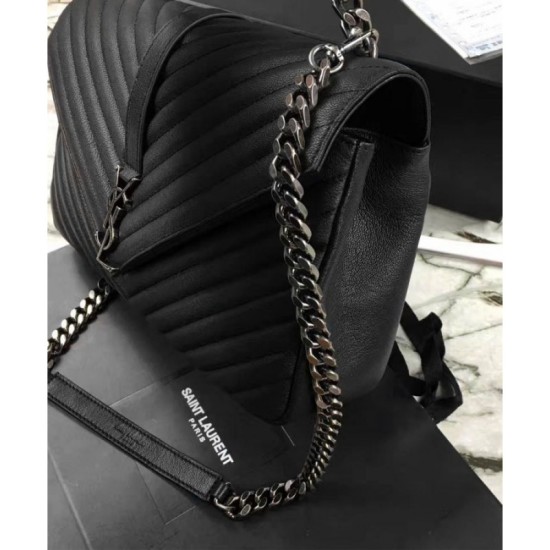 Fake YSL Classic Large Monogram Saint Lauren College Bag Black Replica Replica YSL Classic Large Monogram Saint Lauren College Bag Black
