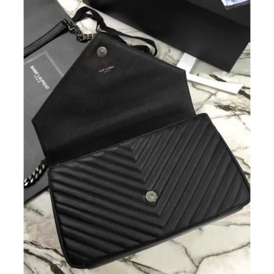 Fake YSL Classic Large Monogram Saint Lauren College Bag Black Replica Replica YSL Classic Large Monogram Saint Lauren College Bag Black