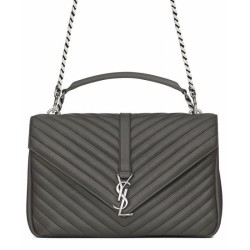 Replica YSL Classic Large Monogram Saint Lauren College Bag Gray