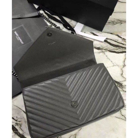 Replica YSL Classic Large Monogram Saint Lauren College Bag Gray Replica YSL Classic Large Monogram Saint Lauren College Bag Gray
