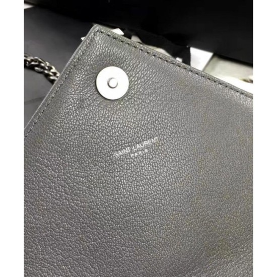 Replica YSL Classic Large Monogram Saint Lauren College Bag Gray Replica YSL Classic Large Monogram Saint Lauren College Bag Gray