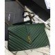 Fake YSL Classic Large Monogram Saint Lauren College Bag Green Replica Replica YSL Classic Large Monogram Saint Lauren College Bag Green