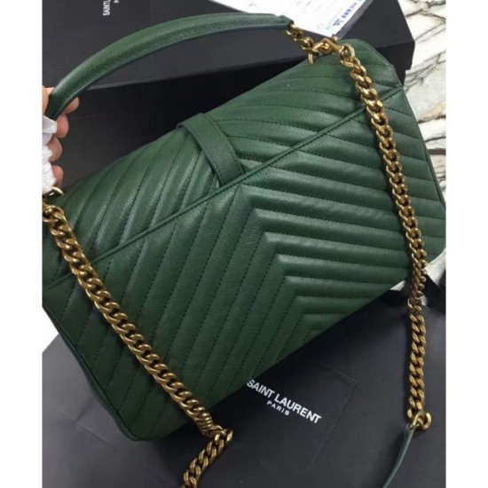 Fake YSL Classic Large Monogram Saint Lauren College Bag Green Replica Replica YSL Classic Large Monogram Saint Lauren College Bag Green