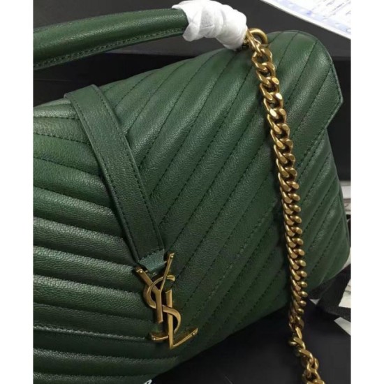 Fake YSL Classic Large Monogram Saint Lauren College Bag Green Replica Replica YSL Classic Large Monogram Saint Lauren College Bag Green