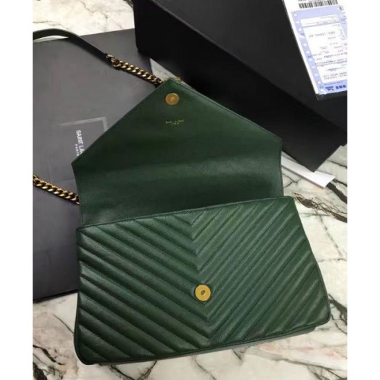 Fake YSL Classic Large Monogram Saint Lauren College Bag Green Replica Replica YSL Classic Large Monogram Saint Lauren College Bag Green
