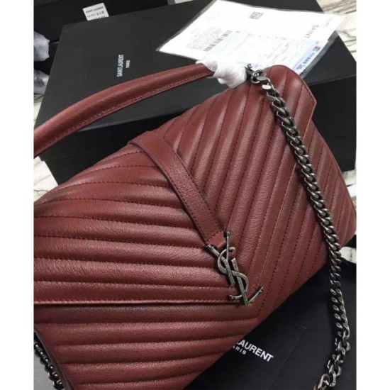 Fake YSL Classic Large Monogram Saint Lauren College Bag Mauve Replica Replica YSL Classic Large Monogram Saint Lauren College Bag Mauve