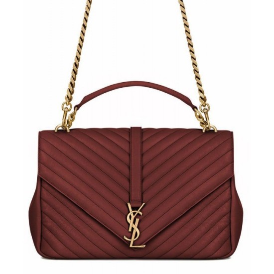 Fake YSL Classic Large Monogram Saint Lauren College Bag Red Replica