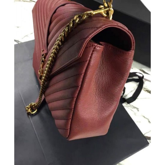 Fake YSL Classic Large Monogram Saint Lauren College Bag Red Replica