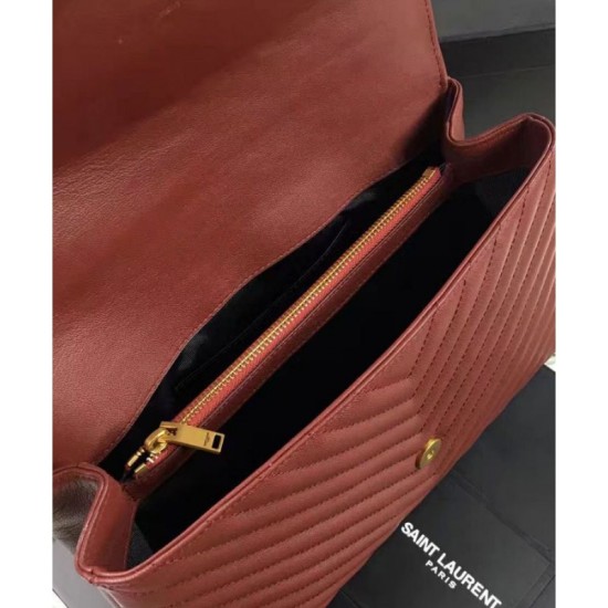 Fake YSL Classic Large Monogram Saint Lauren College Bag Red Replica