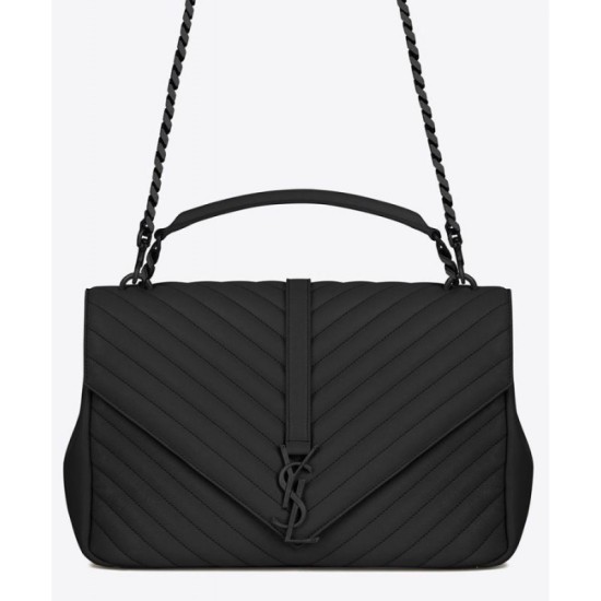 Replica YSL Classic Large Monogram Saint Laurent College Bag Black Replica YSL Classic Large Monogram Saint Laurent College Bag Black