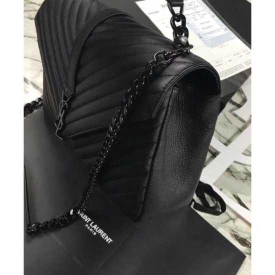 Replica YSL Classic Large Monogram Saint Laurent College Bag Black Replica YSL Classic Large Monogram Saint Laurent College Bag Black