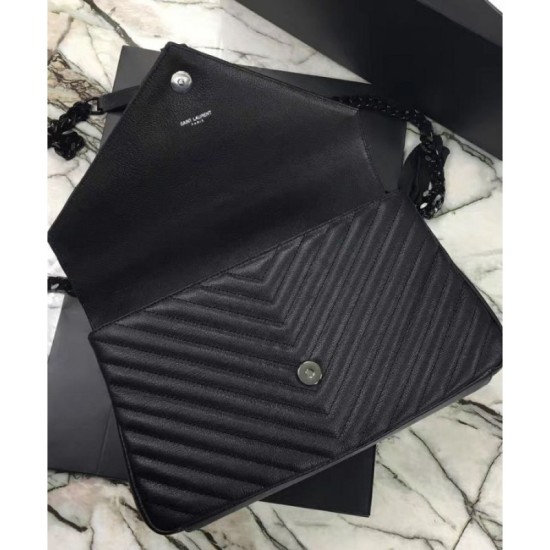 Replica YSL Classic Large Monogram Saint Laurent College Bag Black Replica YSL Classic Large Monogram Saint Laurent College Bag Black