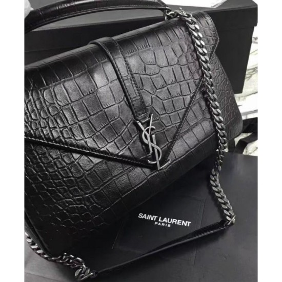 Replica YSL Classic Large Monogram Saint Laurent College Bag Black