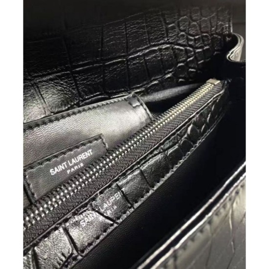 Replica YSL Classic Large Monogram Saint Laurent College Bag Black