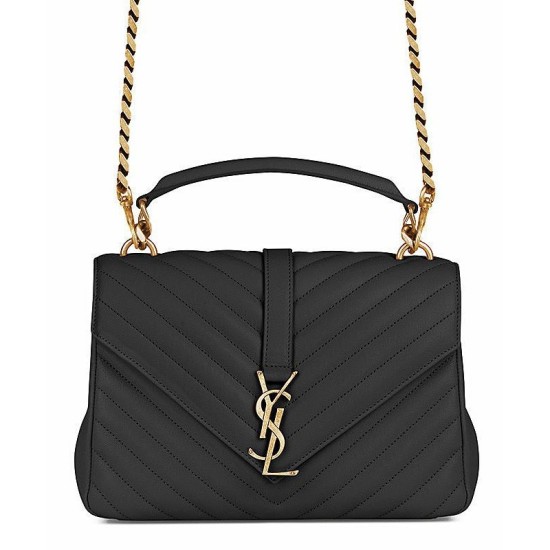 Replica YSL Classic Medium Monogram Saint Lauren College Bag Black Replica YSL Classic Medium Monogram Saint Lauren College Bag Black