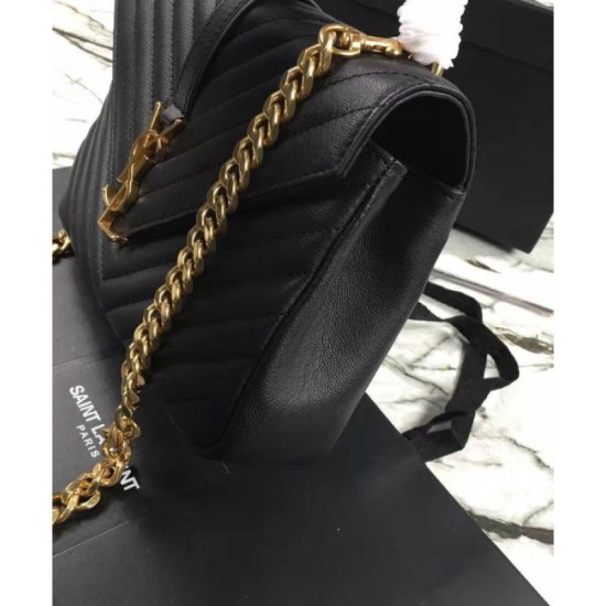 Replica YSL Classic Medium Monogram Saint Lauren College Bag Black Replica YSL Classic Medium Monogram Saint Lauren College Bag Black