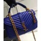 Fake YSL Classic Medium Monogram Saint Lauren College Bag Blue Replica Fake YSL Classic Medium Monogram Saint Lauren College Bag Blue Replica