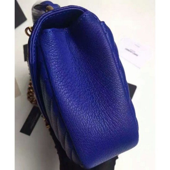 Fake YSL Classic Medium Monogram Saint Lauren College Bag Blue Replica Fake YSL Classic Medium Monogram Saint Lauren College Bag Blue Replica