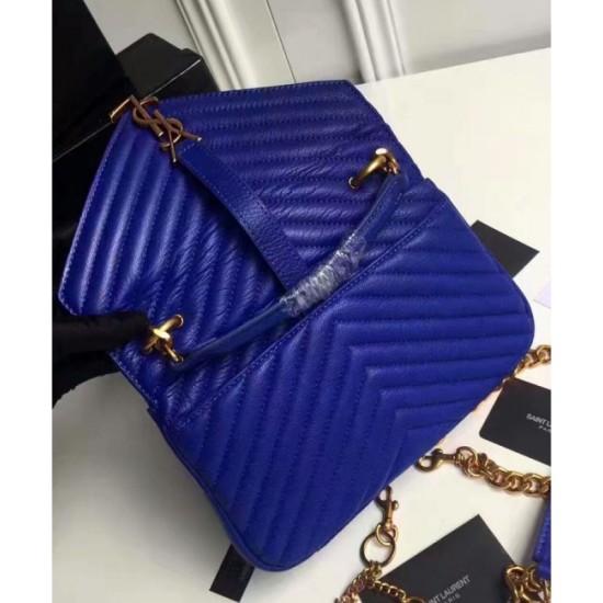 Fake YSL Classic Medium Monogram Saint Lauren College Bag Blue Replica Fake YSL Classic Medium Monogram Saint Lauren College Bag Blue Replica