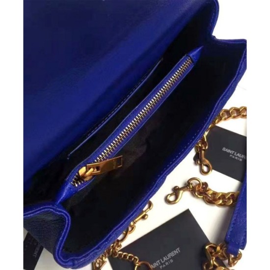 Fake YSL Classic Medium Monogram Saint Lauren College Bag Blue Replica Fake YSL Classic Medium Monogram Saint Lauren College Bag Blue Replica