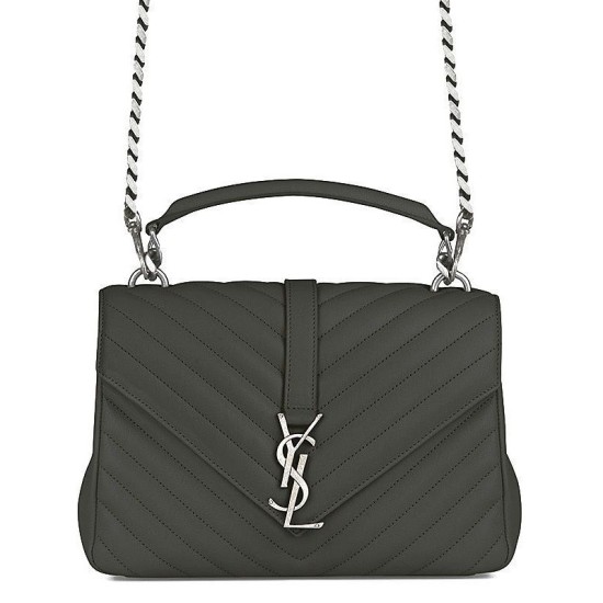 Replica YSL Classic Medium Monogram Saint Lauren College Bag Gray Replica YSL Classic Medium Monogram Saint Lauren College Bag Gray