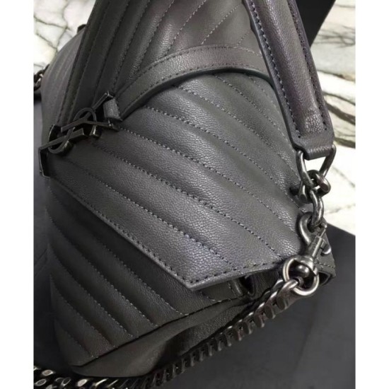 Replica YSL Classic Medium Monogram Saint Lauren College Bag Gray Replica YSL Classic Medium Monogram Saint Lauren College Bag Gray