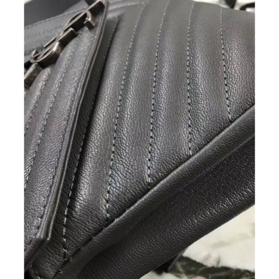 Replica YSL Classic Medium Monogram Saint Lauren College Bag Gray Replica YSL Classic Medium Monogram Saint Lauren College Bag Gray