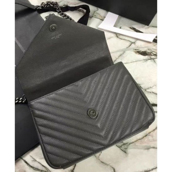 Replica YSL Classic Medium Monogram Saint Lauren College Bag Gray Replica YSL Classic Medium Monogram Saint Lauren College Bag Gray