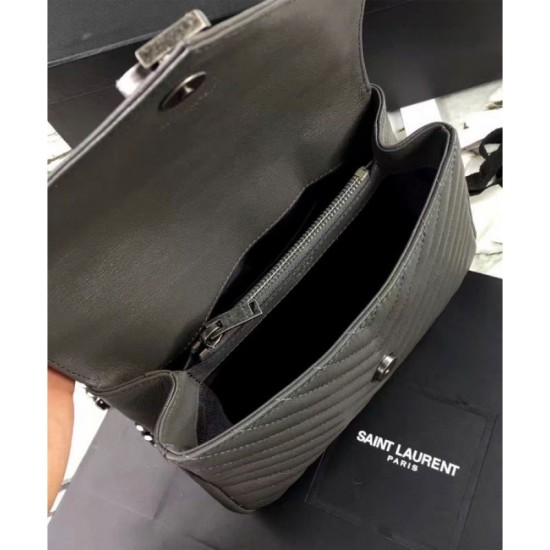 Replica YSL Classic Medium Monogram Saint Lauren College Bag Gray Replica YSL Classic Medium Monogram Saint Lauren College Bag Gray