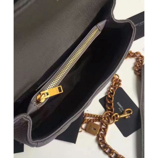 Replica YSL Classic Medium Monogram Saint Lauren College Bag Gray Fake YSL Classic Medium Monogram Saint Lauren College Bag Gray Replica