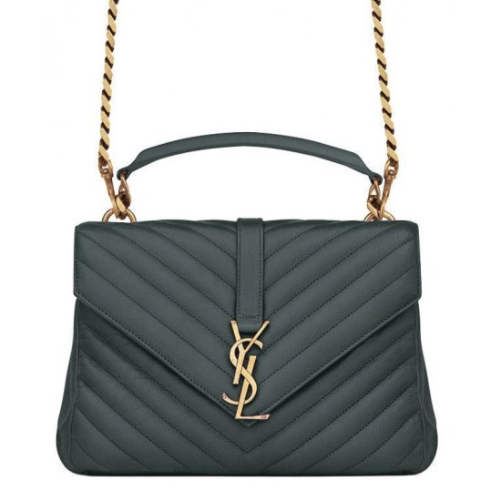 Replica YSL Classic Medium Monogram Saint Lauren College Bag Green