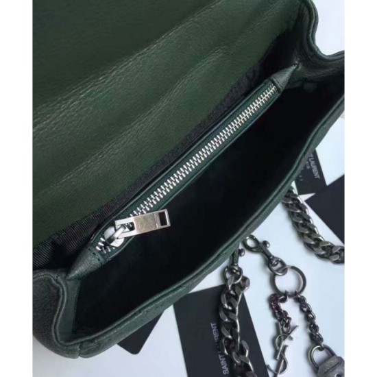 Replica YSL Classic Medium Monogram Saint Lauren College Bag Green
