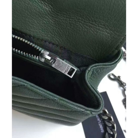 Replica YSL Classic Medium Monogram Saint Lauren College Bag Green