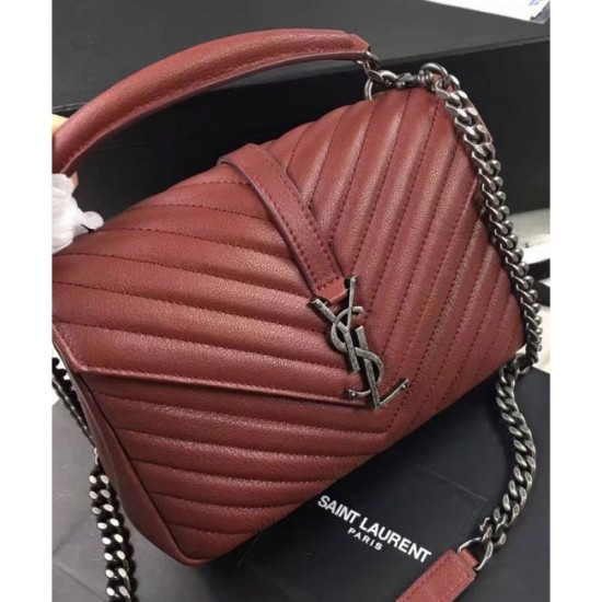 Replica YSL Classic Medium Monogram Saint Lauren College Bag Mauve Replica YSL Classic Medium Monogram Saint Lauren College Bag Mauve