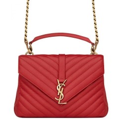 Replica YSL Classic Medium Monogram Saint Lauren College Bag Red