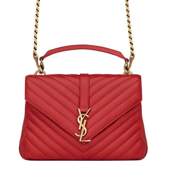 Replica YSL Classic Medium Monogram Saint Lauren College Bag Red Replica YSL Classic Medium Monogram Saint Lauren College Bag Red