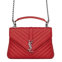 Replica YSL Classic Medium Monogram Saint Lauren College Bag Red