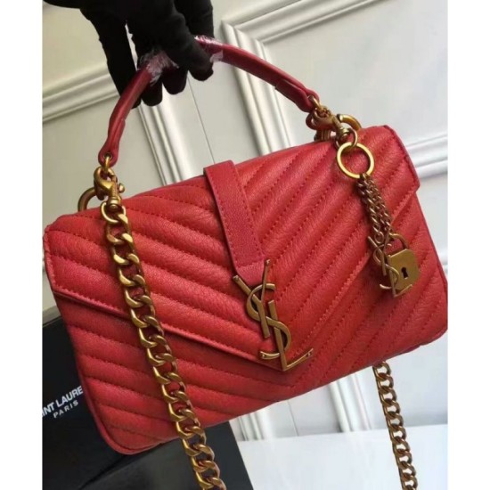 Replica YSL Classic Medium Monogram Saint Lauren College Bag Red Replica YSL Classic Medium Monogram Saint Lauren College Bag Red