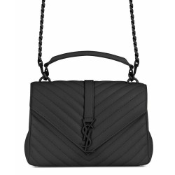 Replica YSL Classic Medium Monogram Saint Laurent College Bag Black