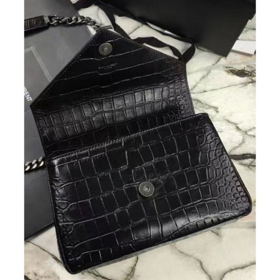 Replica YSL Classic Medium Monogram Saint Laurent College Bag Black