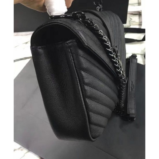 Replica YSL Classic Medium Monogram Saint Laurent College Bag Black